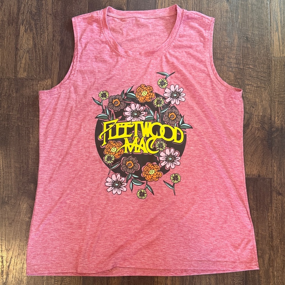 Pink Graphic Fleetwood Mac Tank Top size XL
